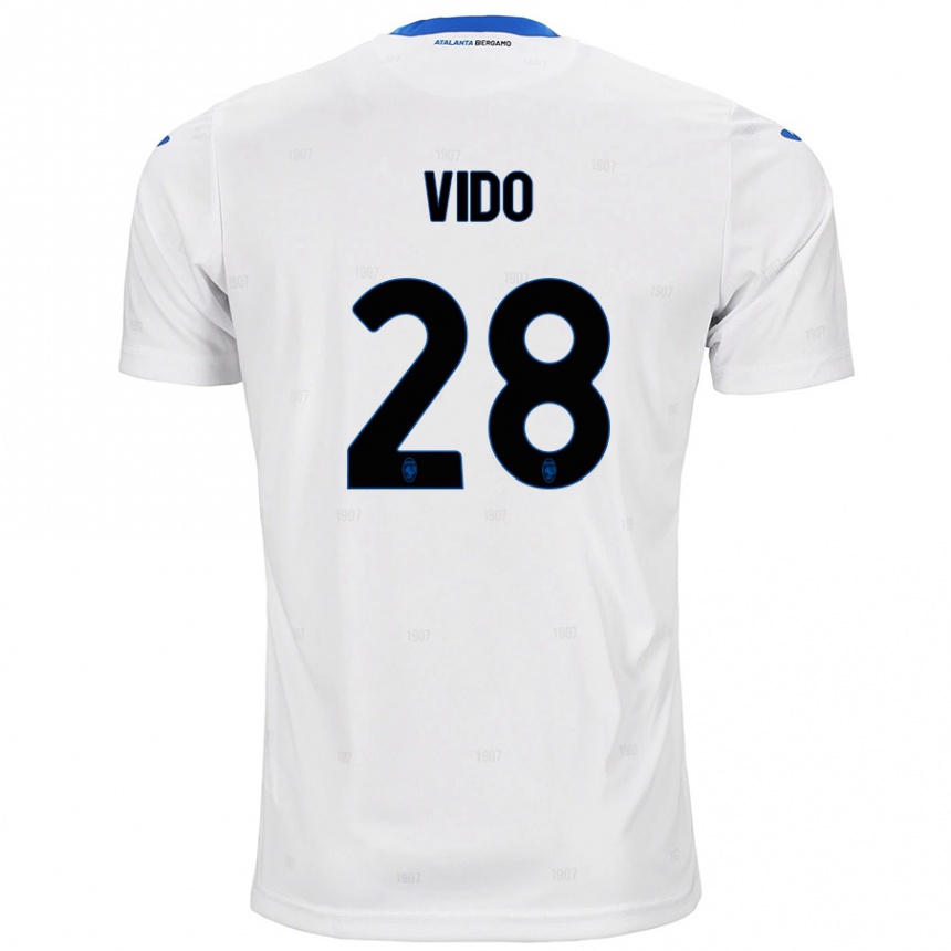 Herren Fußball Luca Vido #28 Weiß Auswärtstrikot Trikot 2024/25 T-Shirt Luxemburg