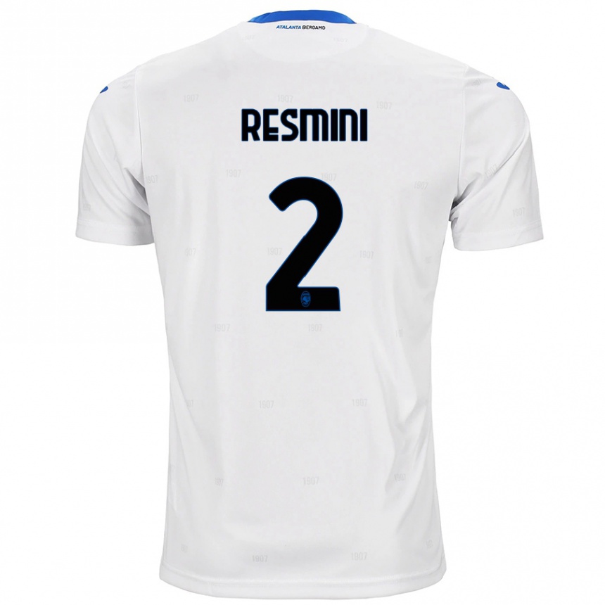 Herren Fußball Martina Resmini #2 Weiß Auswärtstrikot Trikot 2024/25 T-Shirt Luxemburg