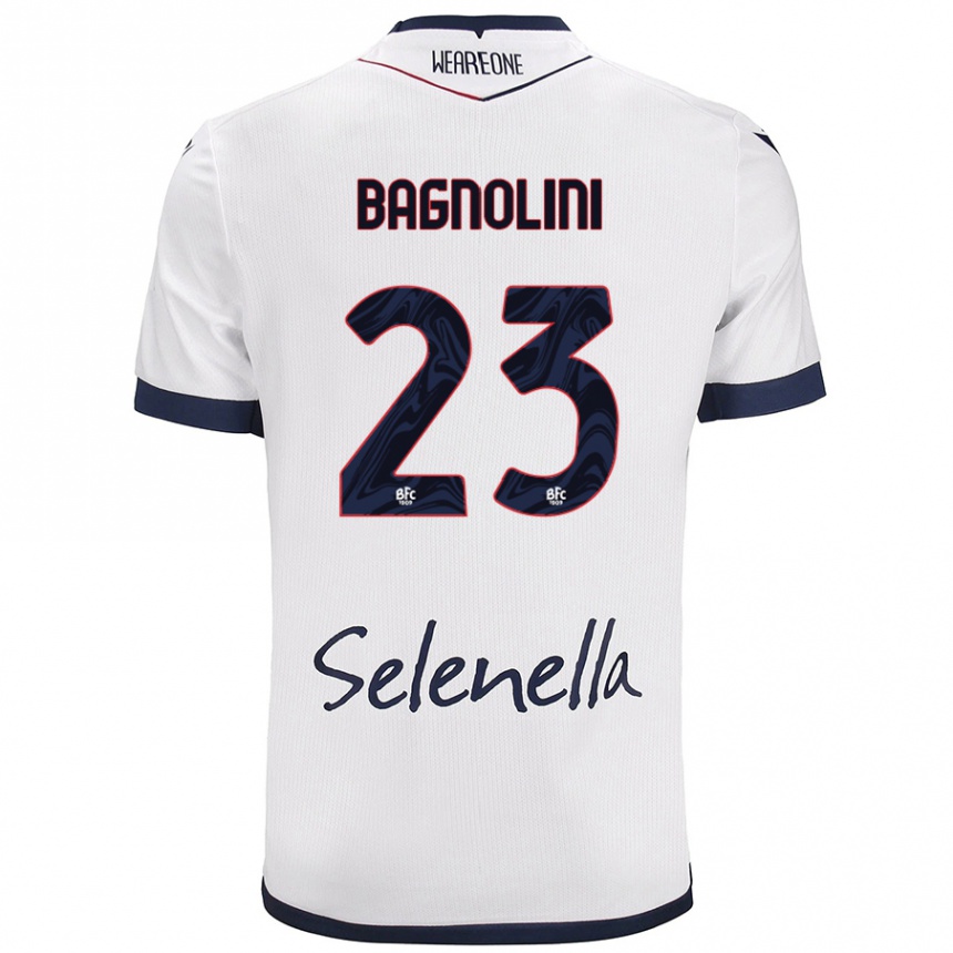 Herren Fußball Nicola Bagnolini #23 Weiß Königsblau Auswärtstrikot Trikot 2024/25 T-Shirt Luxemburg