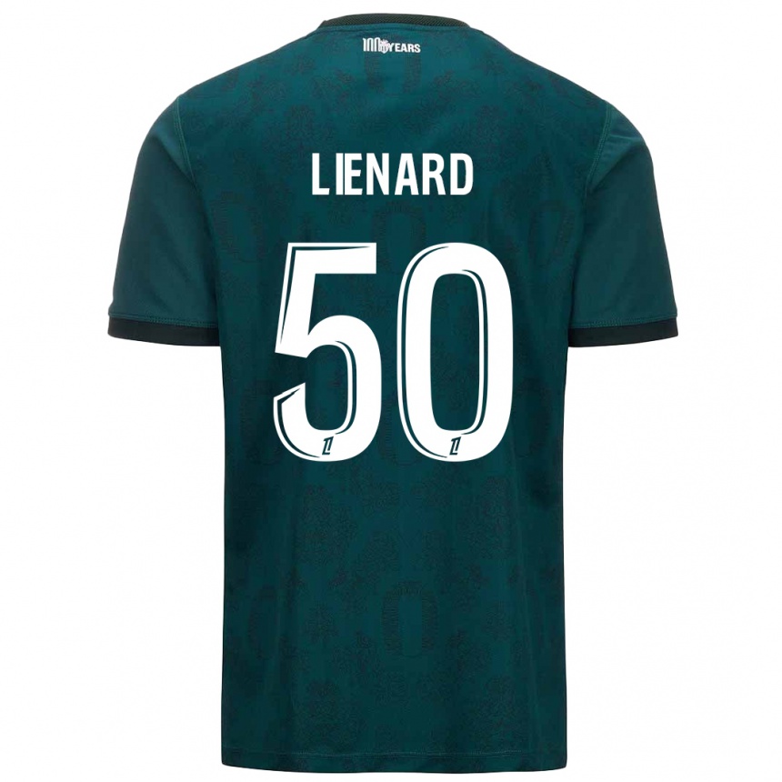 Herren Fußball Yann Lienard #50 Dunkelgrün Auswärtstrikot Trikot 2024/25 T-Shirt Luxemburg