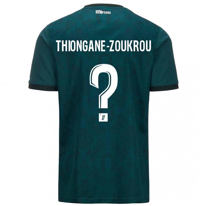 Herren Fußball Ackah-Tidiane Thiongane-Zoukrou #0 Dunkelgrün Auswärtstrikot Trikot 2024/25 T-Shirt Luxemburg