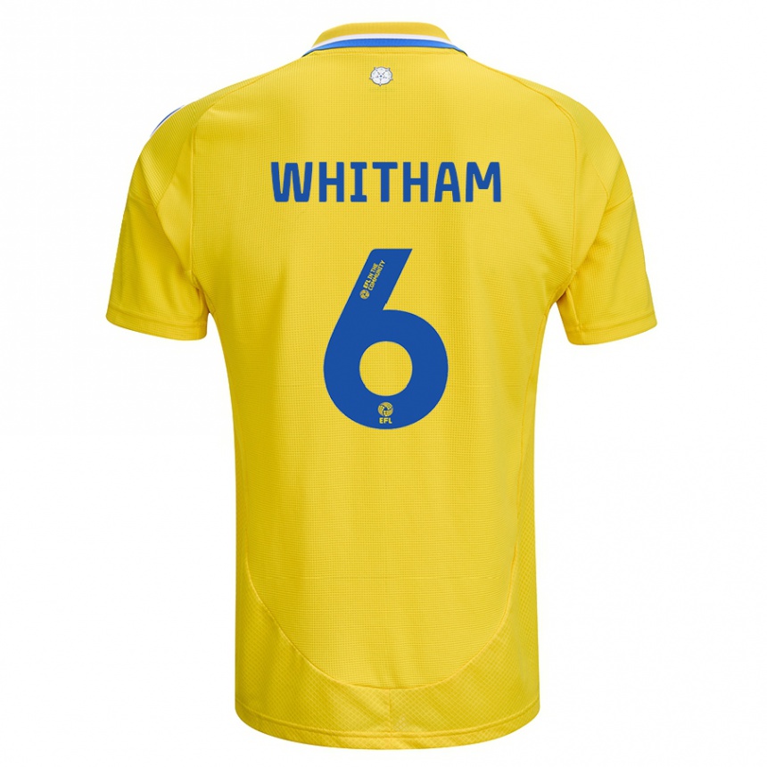 Herren Fußball Danielle Whitham #6 Gelb Blau Auswärtstrikot Trikot 2024/25 T-Shirt Luxemburg