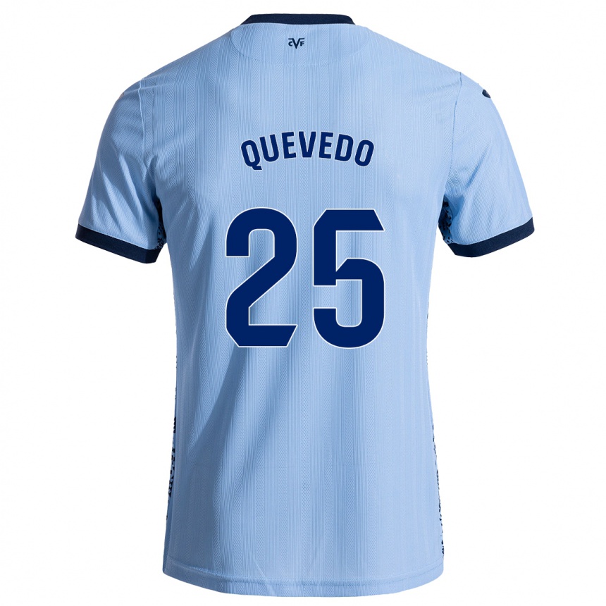 Herren Fußball Alex Quevedo #25 Himmelblau Auswärtstrikot Trikot 2024/25 T-Shirt Luxemburg