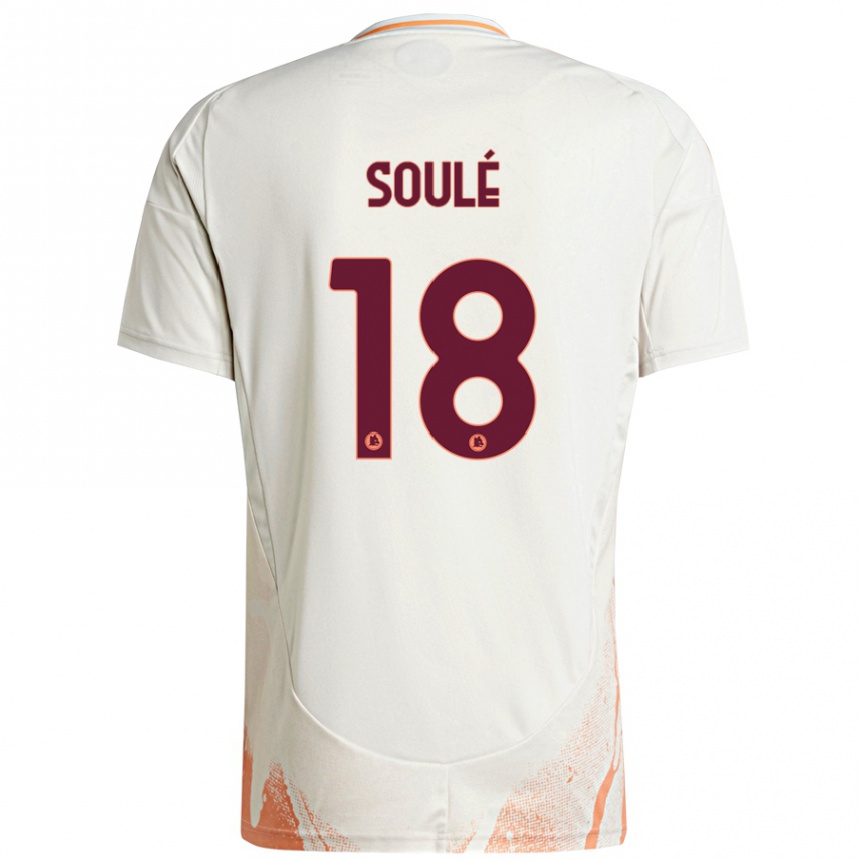 Herren Fußball Matías Soulé #18 Cremeweiß Orange Auswärtstrikot Trikot 2024/25 T-Shirt Luxemburg