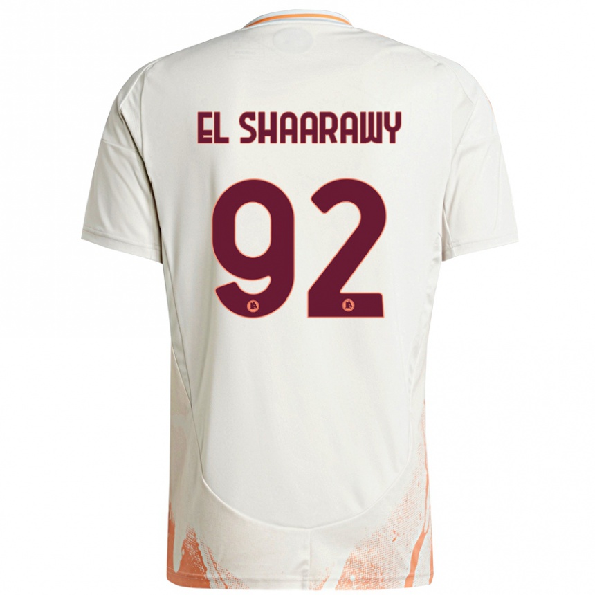 Herren Fußball Stephan El Shaarawy #92 Cremeweiß Orange Auswärtstrikot Trikot 2024/25 T-Shirt Luxemburg