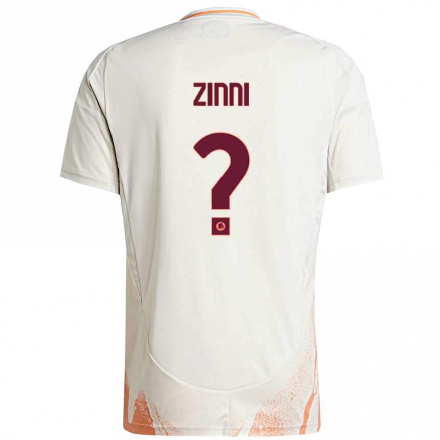 Herren Fußball Raul Zinni #0 Cremeweiß Orange Auswärtstrikot Trikot 2024/25 T-Shirt Luxemburg