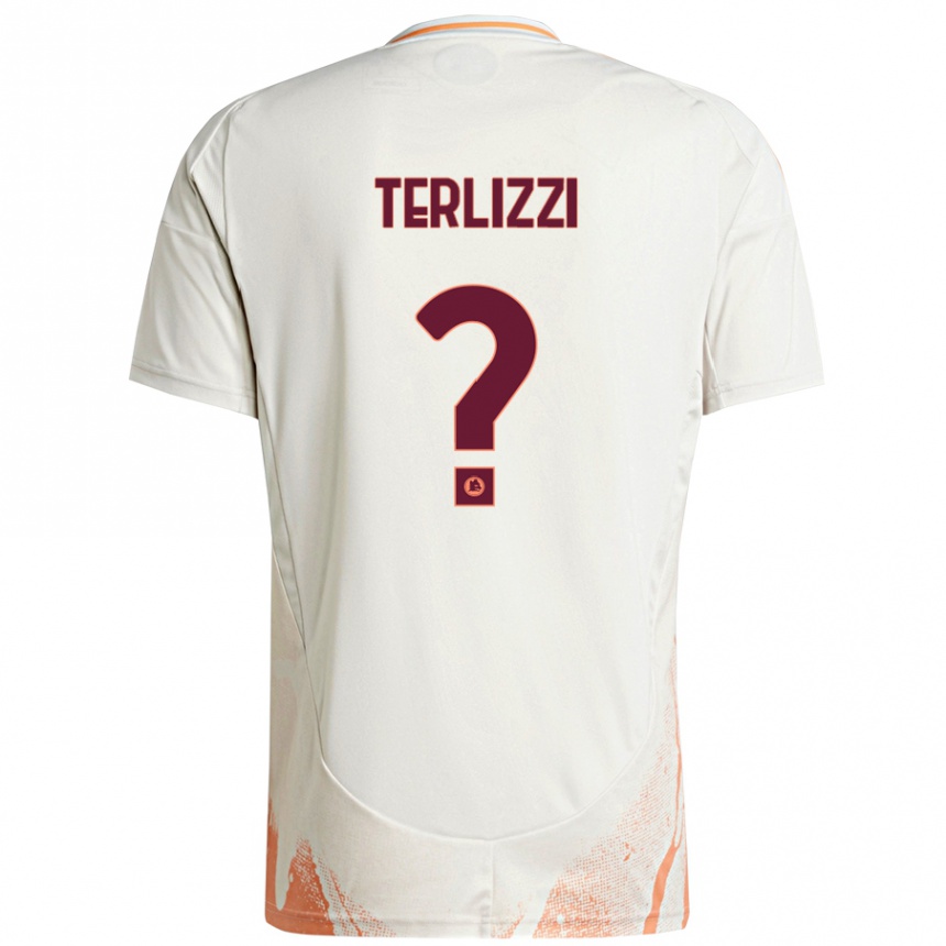 Herren Fußball Federico Terlizzi #0 Cremeweiß Orange Auswärtstrikot Trikot 2024/25 T-Shirt Luxemburg