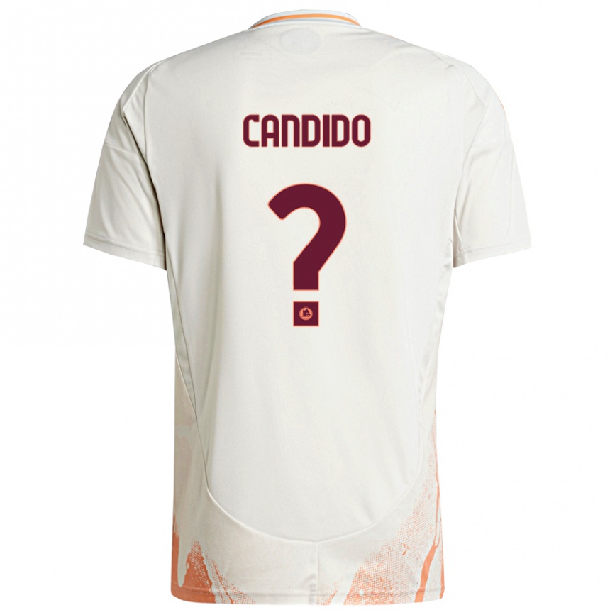 Herren Fußball Gabriele Candido #0 Cremeweiß Orange Auswärtstrikot Trikot 2024/25 T-Shirt Luxemburg