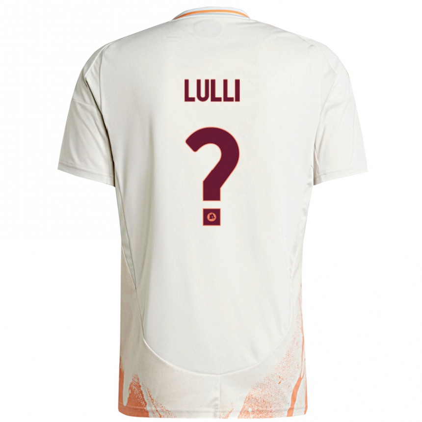 Herren Fußball Emanuele Lulli #0 Cremeweiß Orange Auswärtstrikot Trikot 2024/25 T-Shirt Luxemburg