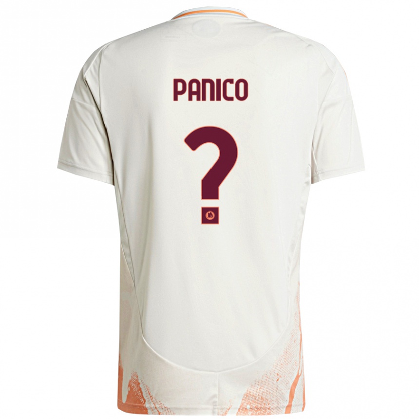 Herren Fußball Francesco Panico #0 Cremeweiß Orange Auswärtstrikot Trikot 2024/25 T-Shirt Luxemburg