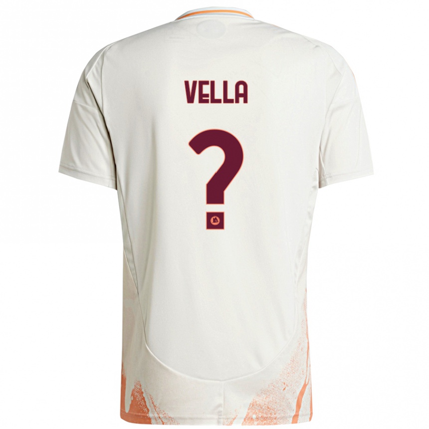 Herren Fußball Tancredi Vella #0 Cremeweiß Orange Auswärtstrikot Trikot 2024/25 T-Shirt Luxemburg