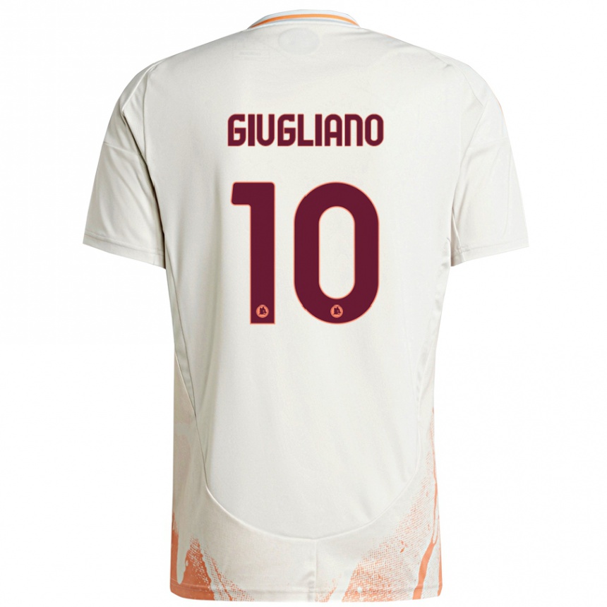 Herren Fußball Manuela Giugliano #10 Cremeweiß Orange Auswärtstrikot Trikot 2024/25 T-Shirt Luxemburg