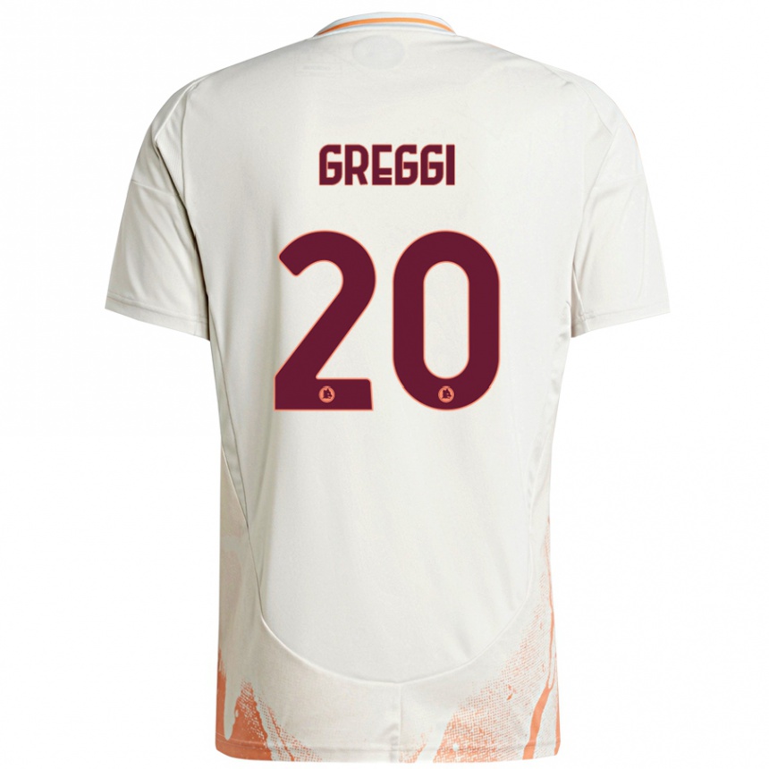 Herren Fußball Giada Greggi #20 Cremeweiß Orange Auswärtstrikot Trikot 2024/25 T-Shirt Luxemburg