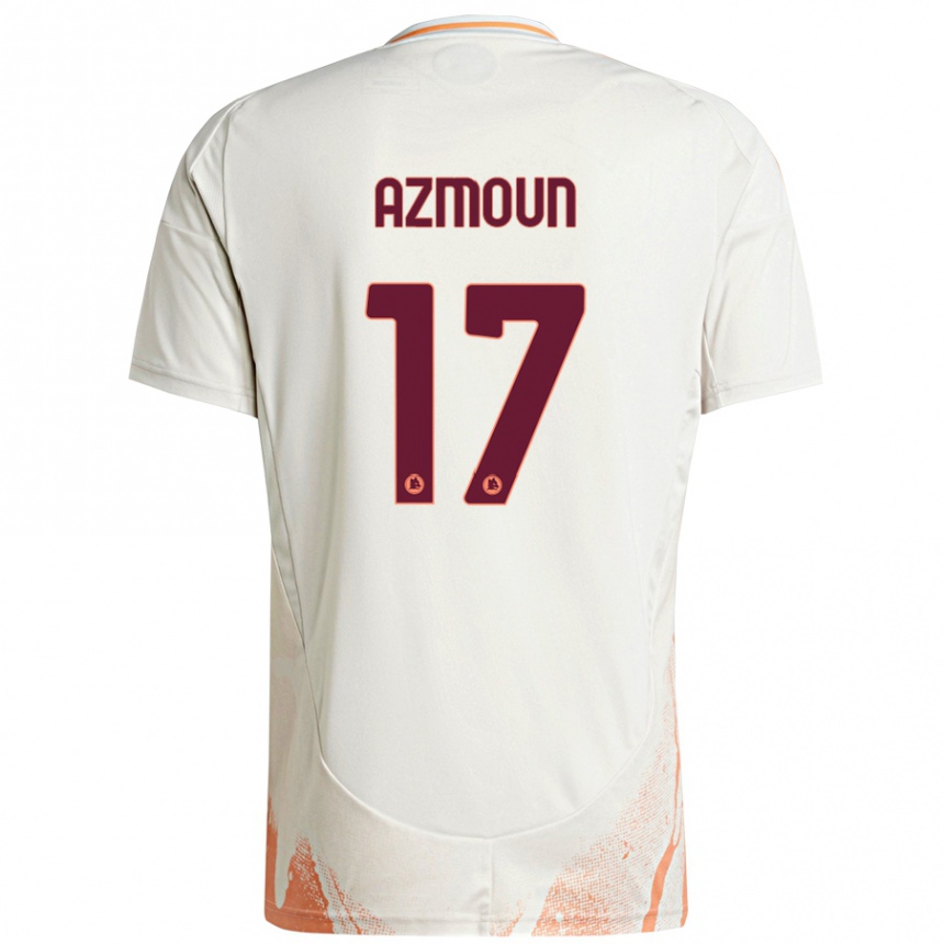 Herren Fußball Sardar Azmoun #17 Cremeweiß Orange Auswärtstrikot Trikot 2024/25 T-Shirt Luxemburg