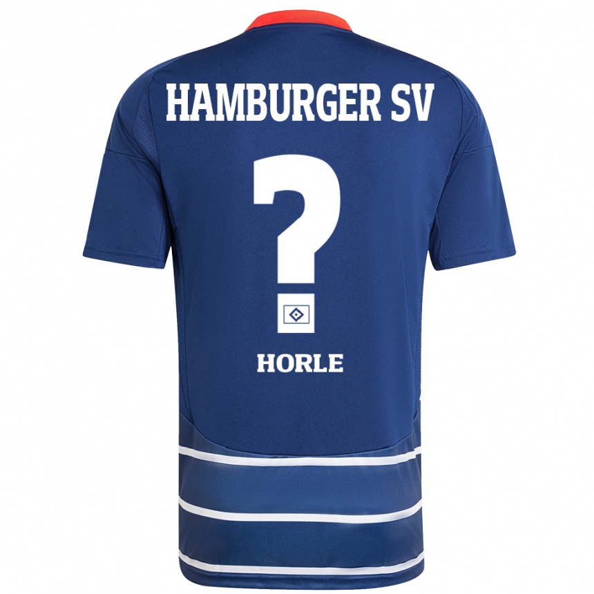 Herren Fußball Tim Niclas Hörle #0 Dunkelblau Auswärtstrikot Trikot 2024/25 T-Shirt Luxemburg