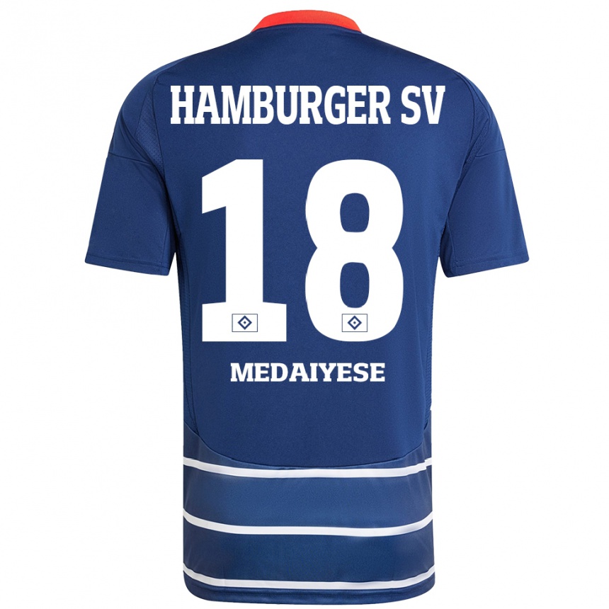 Herren Fußball Olamide Medaiyese #18 Dunkelblau Auswärtstrikot Trikot 2024/25 T-Shirt Luxemburg