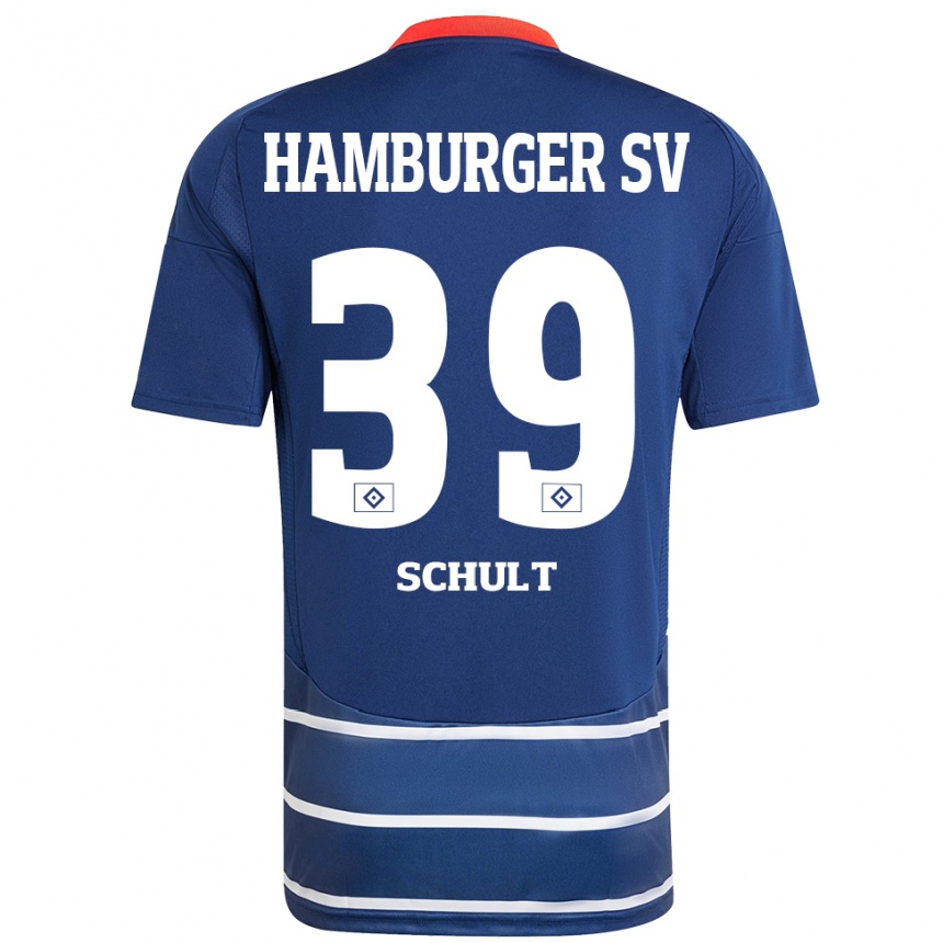 Herren Fußball Almuth Schult #39 Dunkelblau Auswärtstrikot Trikot 2024/25 T-Shirt Luxemburg