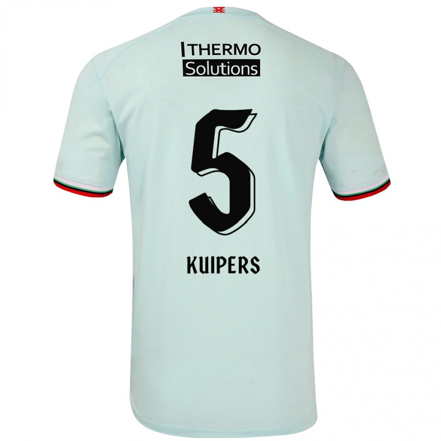 Herren Fußball Bas Kuipers #5 Hellgrün Auswärtstrikot Trikot 2024/25 T-Shirt Luxemburg