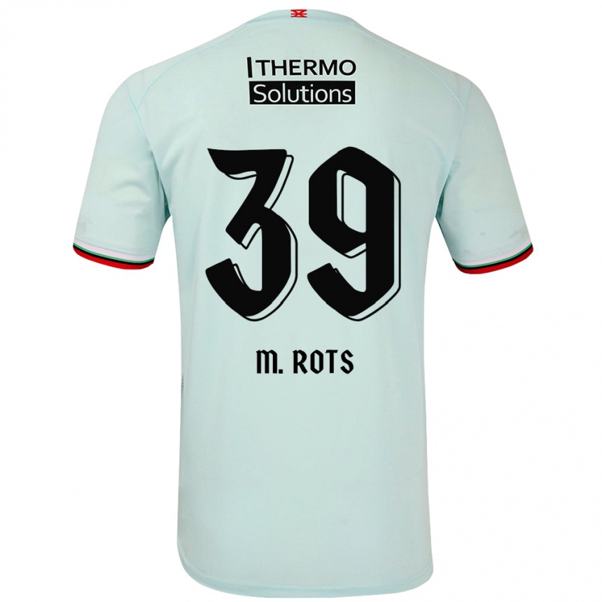 Herren Fußball Mats Rots #39 Hellgrün Auswärtstrikot Trikot 2024/25 T-Shirt Luxemburg