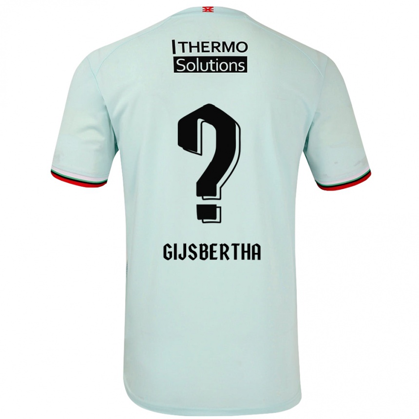 Herren Fußball Tyrese Gijsbertha #0 Hellgrün Auswärtstrikot Trikot 2024/25 T-Shirt Luxemburg