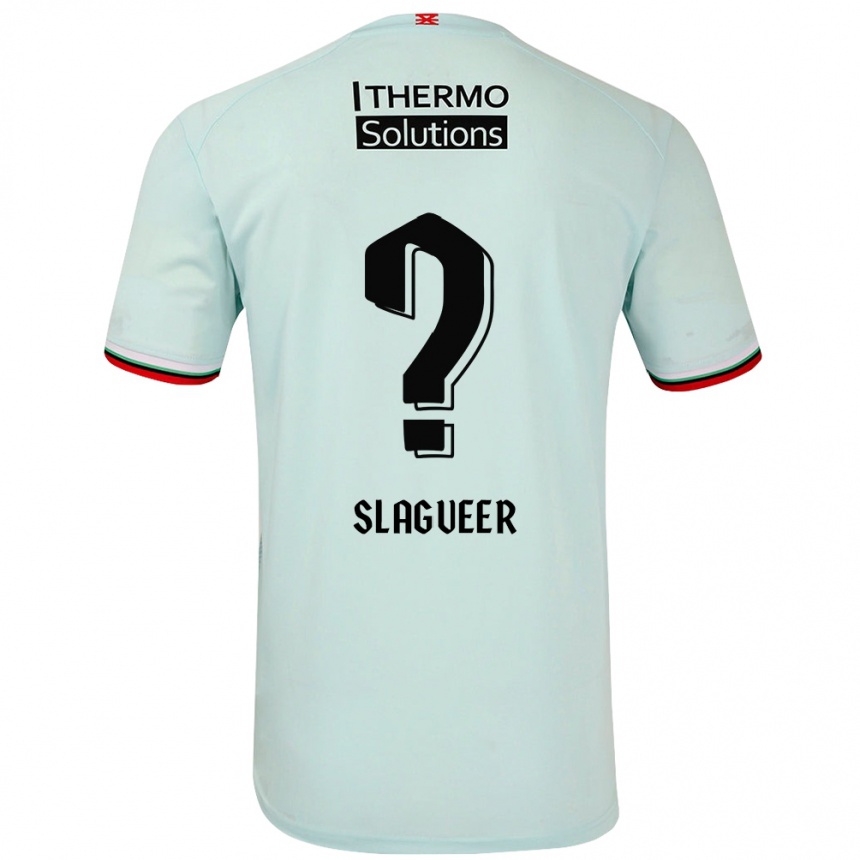 Herren Fußball Derrick Slagveer #0 Hellgrün Auswärtstrikot Trikot 2024/25 T-Shirt Luxemburg