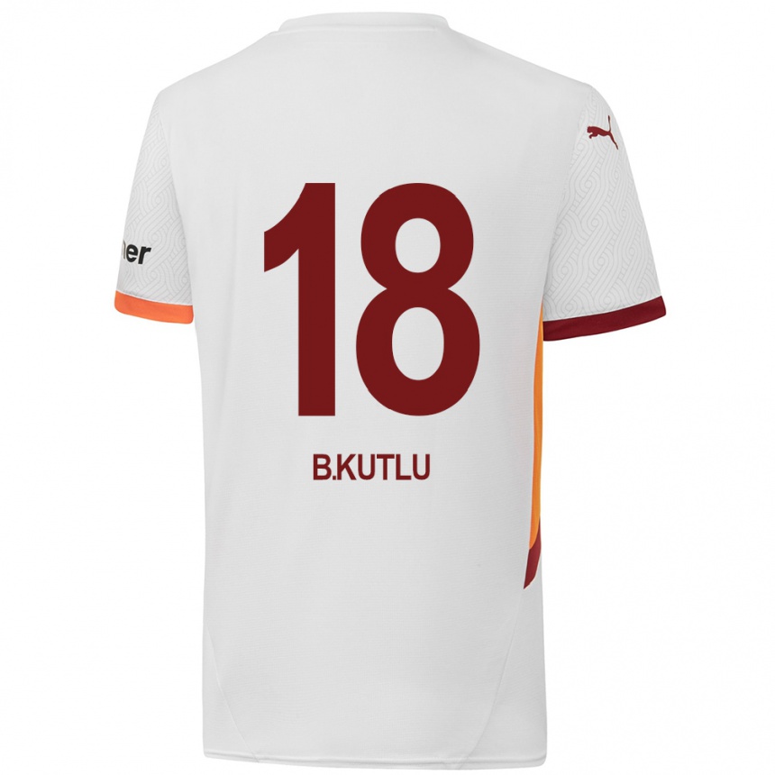 Herren Fußball Berkan Kutlu #18 Weiß Gelb Rot Auswärtstrikot Trikot 2024/25 T-Shirt Luxemburg