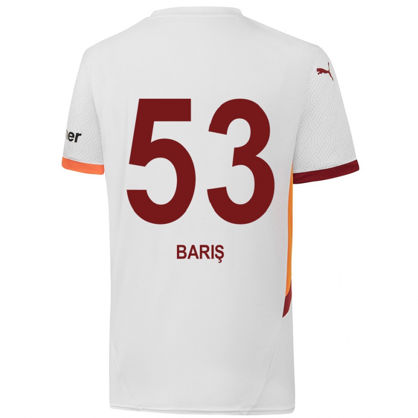 Herren Fußball Barış Alper Yılmaz #53 Weiß Gelb Rot Auswärtstrikot Trikot 2024/25 T-Shirt Luxemburg