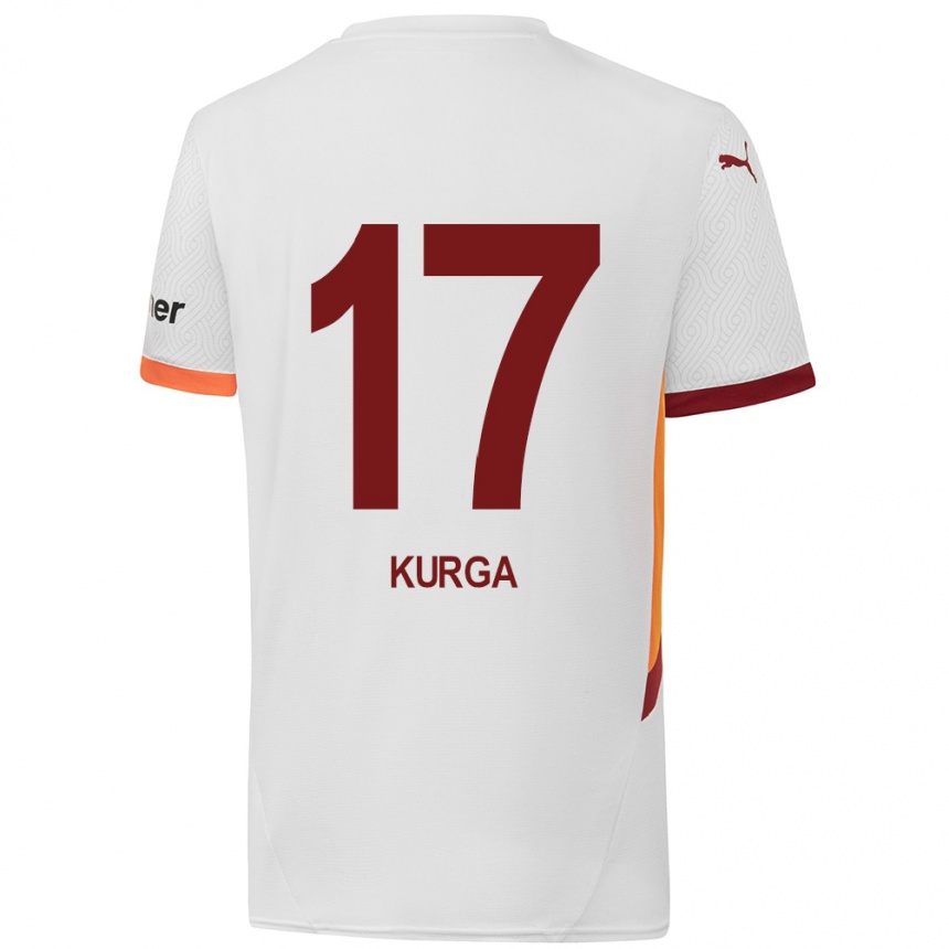 Herren Fußball Handan Kurğa #17 Weiß Gelb Rot Auswärtstrikot Trikot 2024/25 T-Shirt Luxemburg