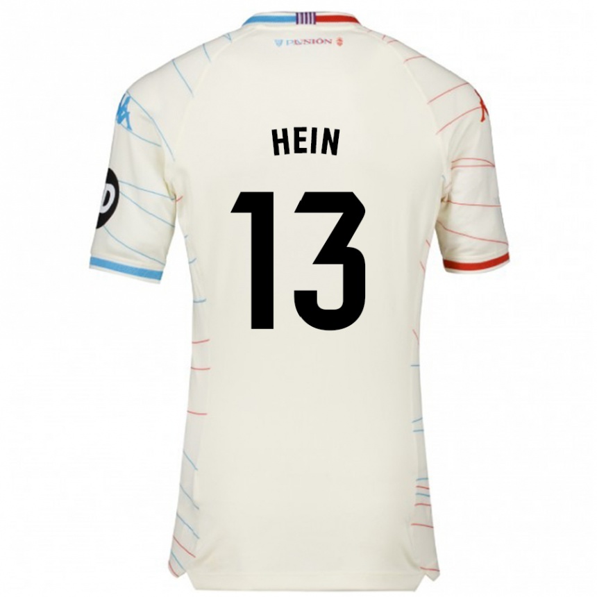 Herren Fußball Karl Hein #13 Weiß Rot Blau Auswärtstrikot Trikot 2024/25 T-Shirt Luxemburg