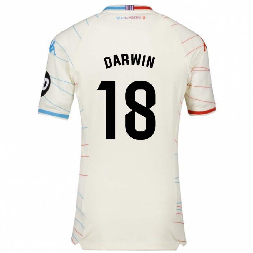 Herren Fußball Darwin Machís #18 Weiß Rot Blau Auswärtstrikot Trikot 2024/25 T-Shirt Luxemburg