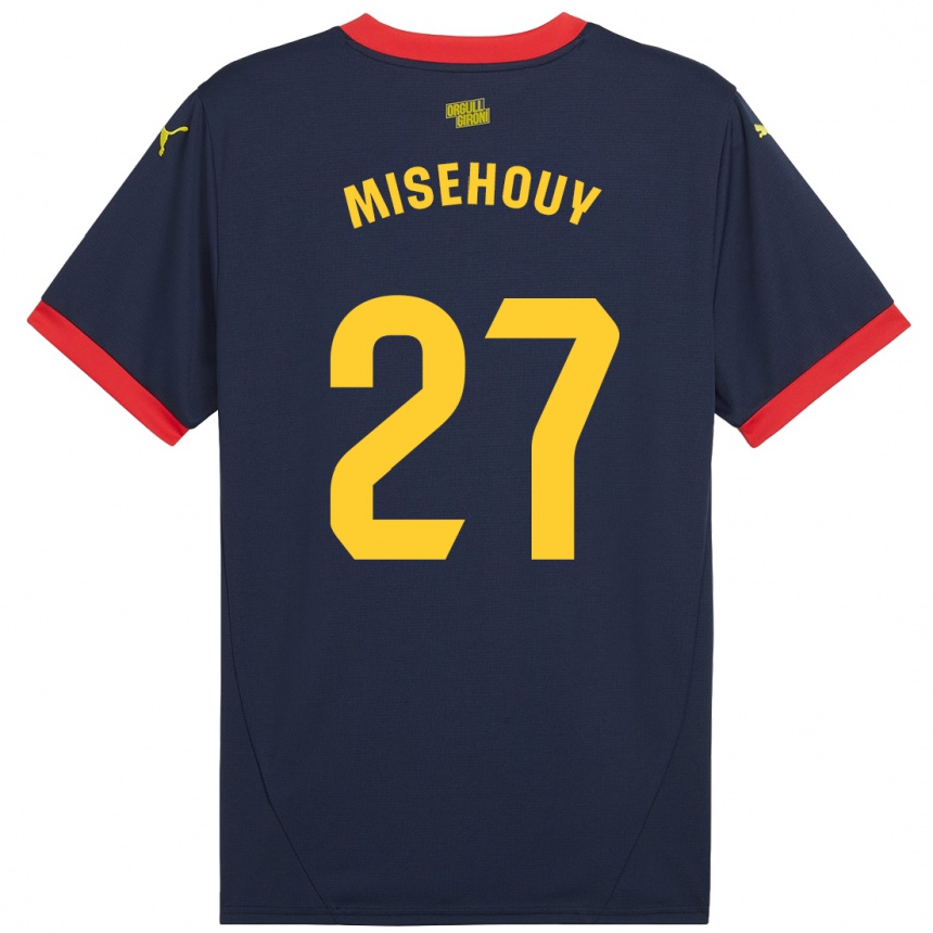 Herren Fußball Gabriel Misehouy #27 Marinerot Auswärtstrikot Trikot 2024/25 T-Shirt Luxemburg