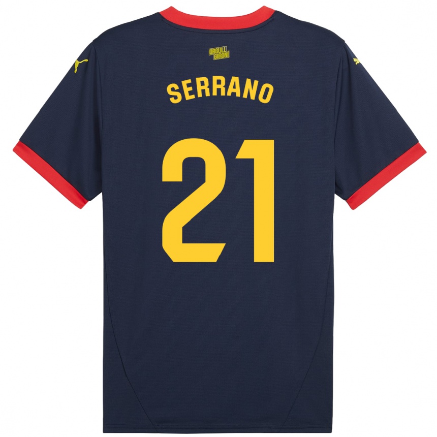 Herren Fußball Ot Serrano #21 Marinerot Auswärtstrikot Trikot 2024/25 T-Shirt Luxemburg