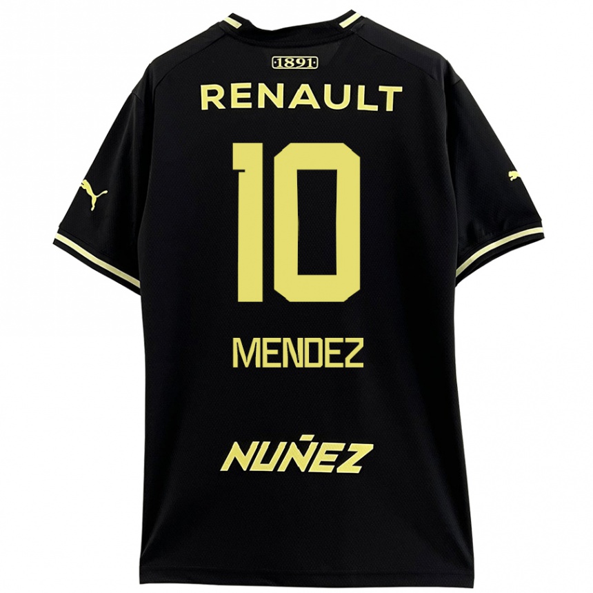 Herren Fußball Kevin Méndez #10 Schwarz Gelb Auswärtstrikot Trikot 2024/25 T-Shirt Luxemburg