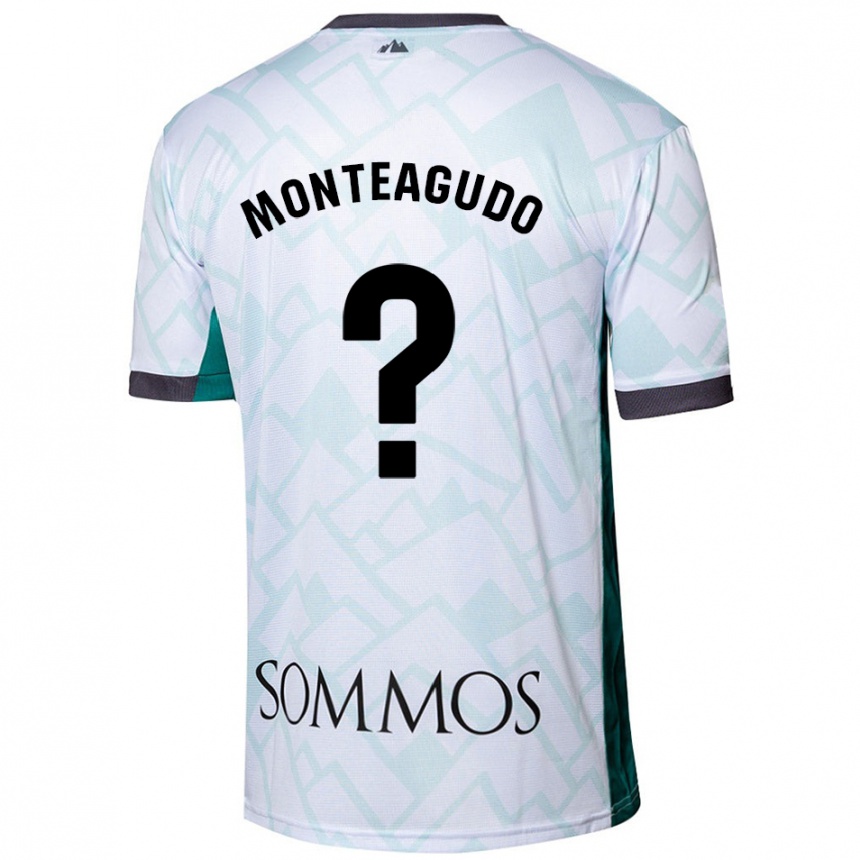 Herren Fußball Miguel Monteagudo #0 Weiß Grün Auswärtstrikot Trikot 2024/25 T-Shirt Luxemburg