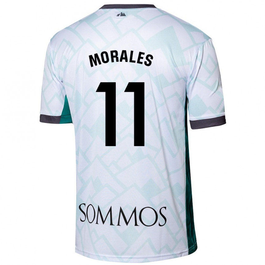 Herren Fußball Carolina Morales #11 Weiß Grün Auswärtstrikot Trikot 2024/25 T-Shirt Luxemburg