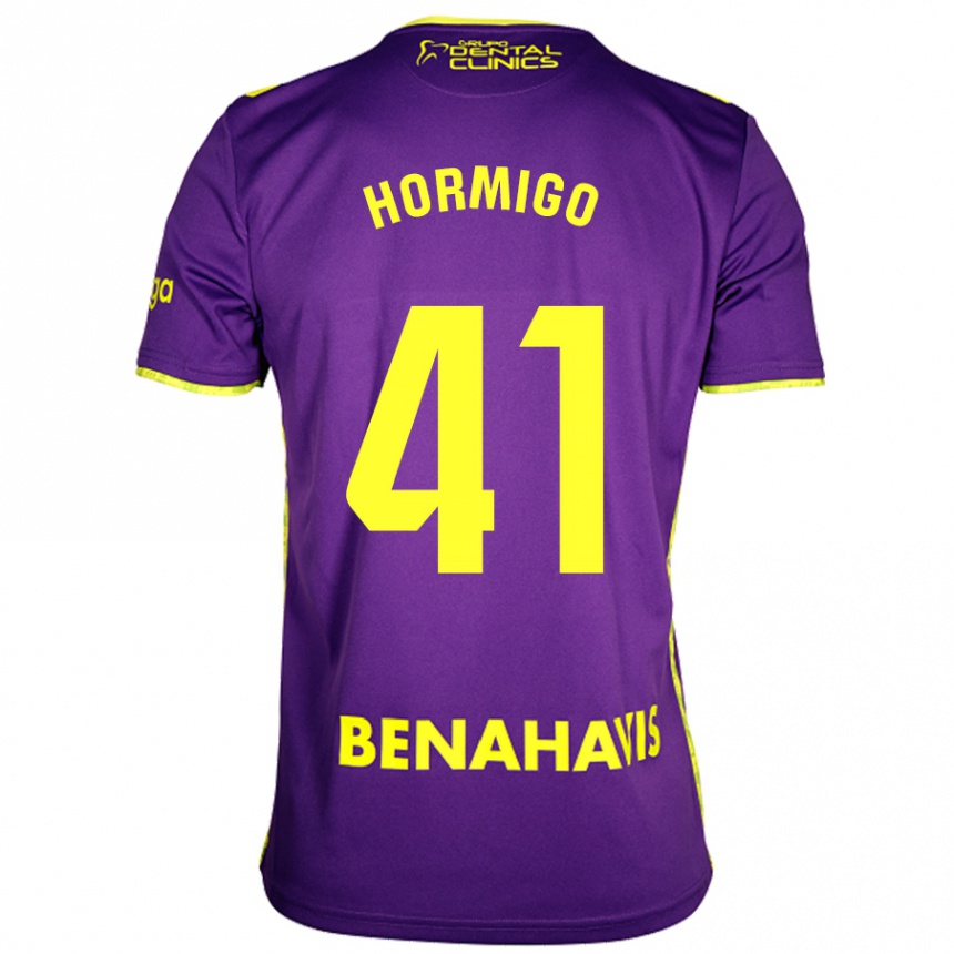 Herren Fußball Cintia Hormigo #41 Lila Gelb Auswärtstrikot Trikot 2024/25 T-Shirt Luxemburg