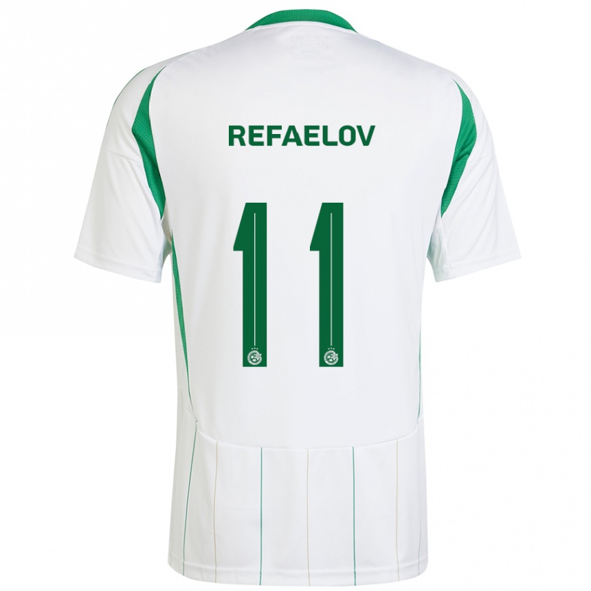 Herren Fußball Lior Refaelov #11 Weiß Grün Auswärtstrikot Trikot 2024/25 T-Shirt Luxemburg