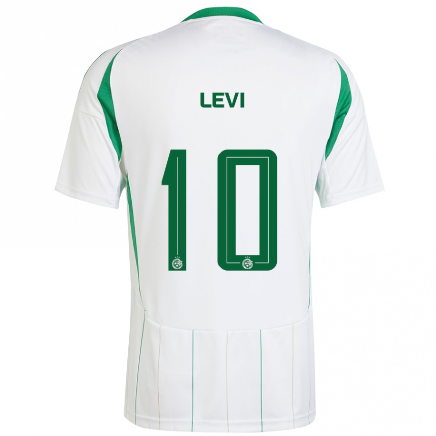 Herren Fußball Yarin Levi #10 Weiß Grün Auswärtstrikot Trikot 2024/25 T-Shirt Luxemburg