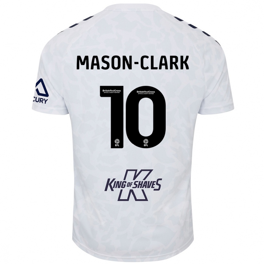 Herren Fußball Ephron Mason-Clark #10 Weiß Auswärtstrikot Trikot 2024/25 T-Shirt Luxemburg