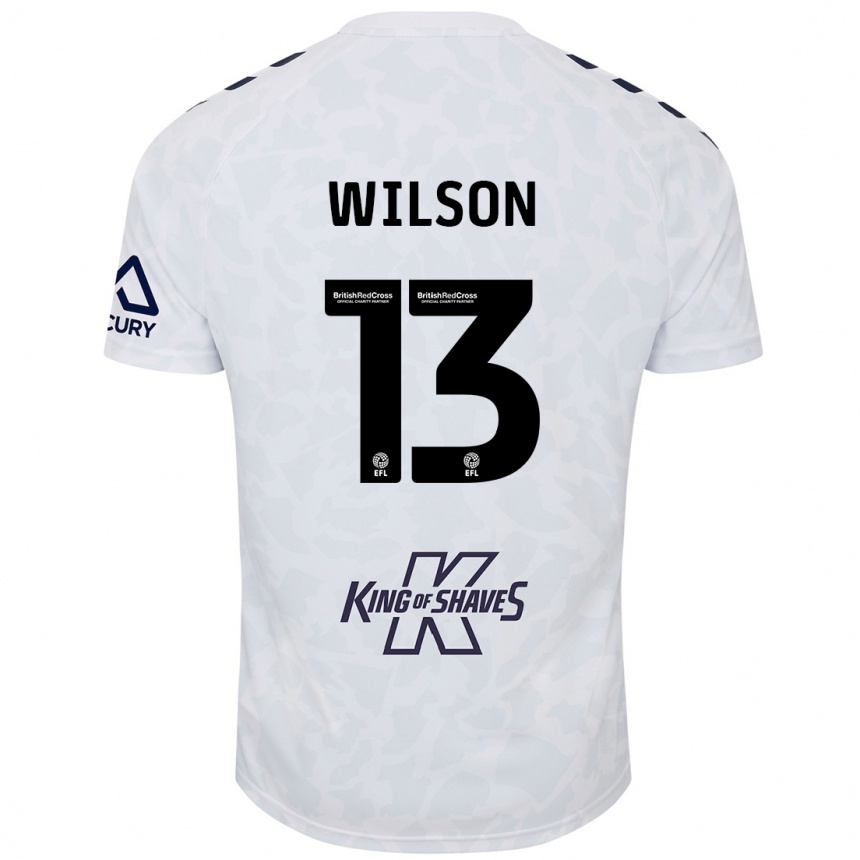 Herren Fußball Ben Wilson #13 Weiß Auswärtstrikot Trikot 2024/25 T-Shirt Luxemburg