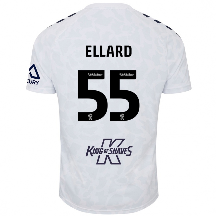 Herren Fußball Aston Ellard #55 Weiß Auswärtstrikot Trikot 2024/25 T-Shirt Luxemburg