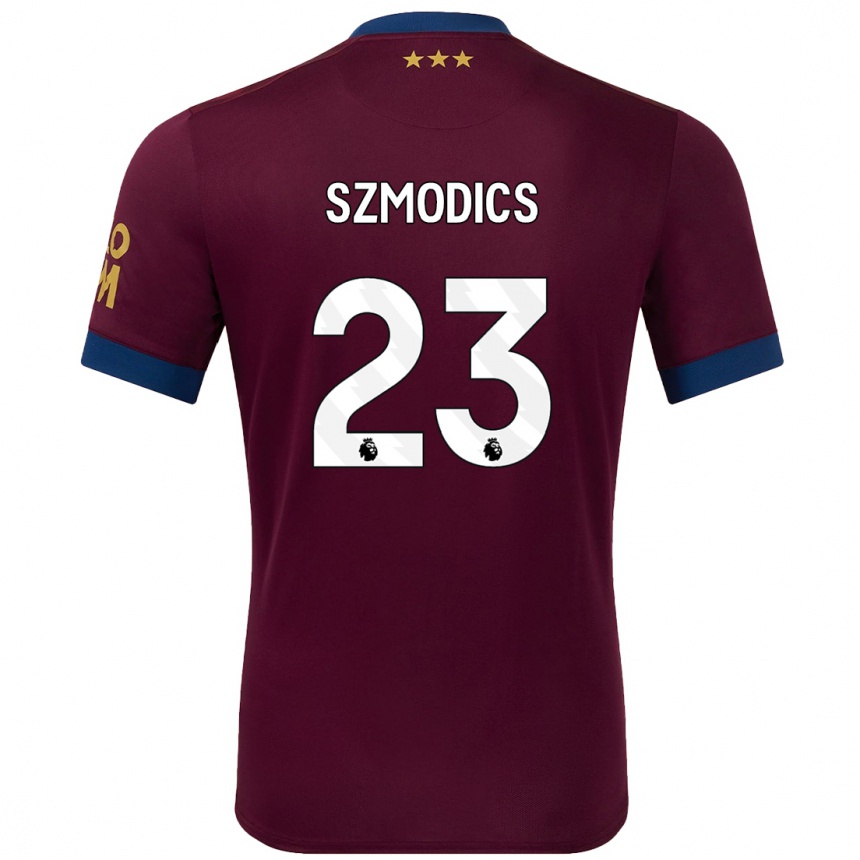 Herren Fußball Sammie Szmodics #23 Braun Auswärtstrikot Trikot 2024/25 T-Shirt Luxemburg