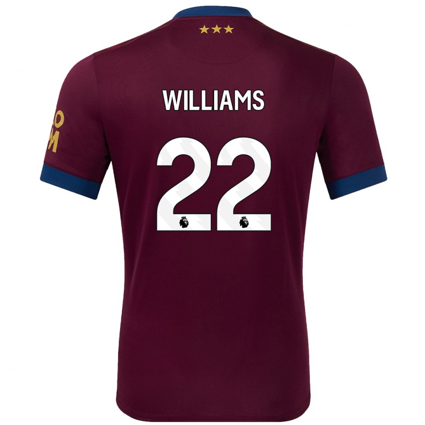 Herren Fußball Evie Williams #22 Braun Auswärtstrikot Trikot 2024/25 T-Shirt Luxemburg