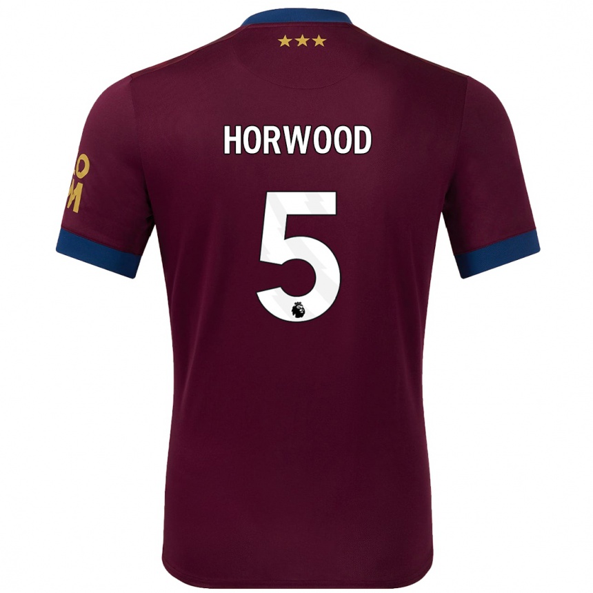 Herren Fußball Bonnie Horwood #5 Braun Auswärtstrikot Trikot 2024/25 T-Shirt Luxemburg