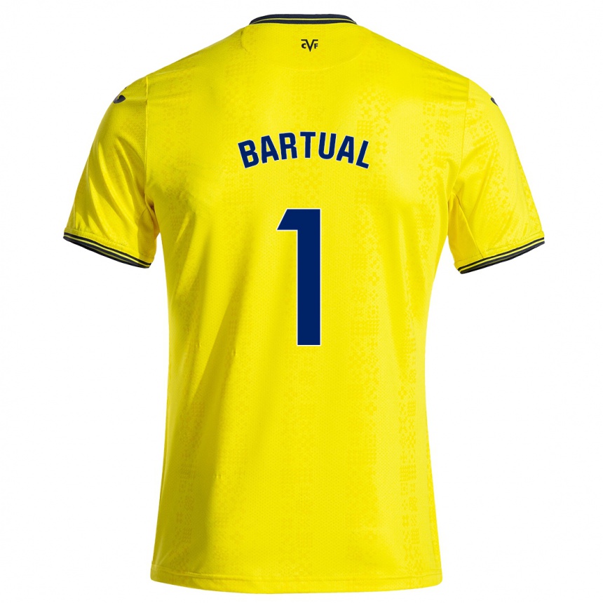 Damen Fußball Kike Bartual #1 Gelb Schwarz Heimtrikot Trikot 2024/25 T-Shirt Luxemburg