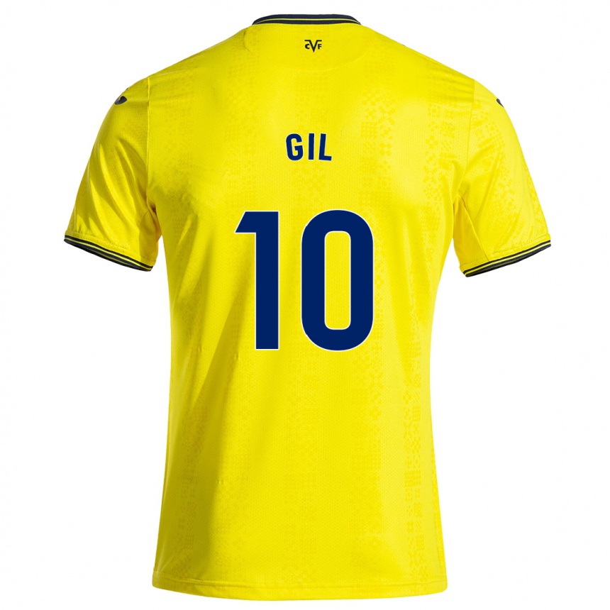 Damen Fußball Markel Gil #10 Gelb Schwarz Heimtrikot Trikot 2024/25 T-Shirt Luxemburg