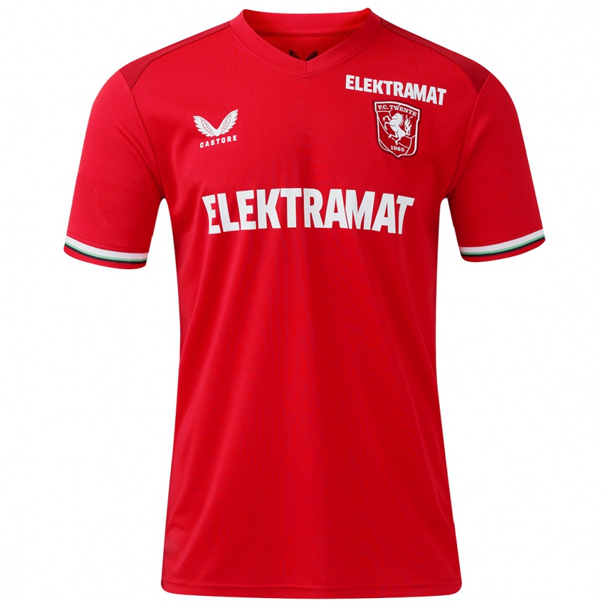 Damen Fußball Pim Van Affelen Van Saemsfoort #0 Rot Weiß Heimtrikot Trikot 2024/25 T-Shirt Luxemburg