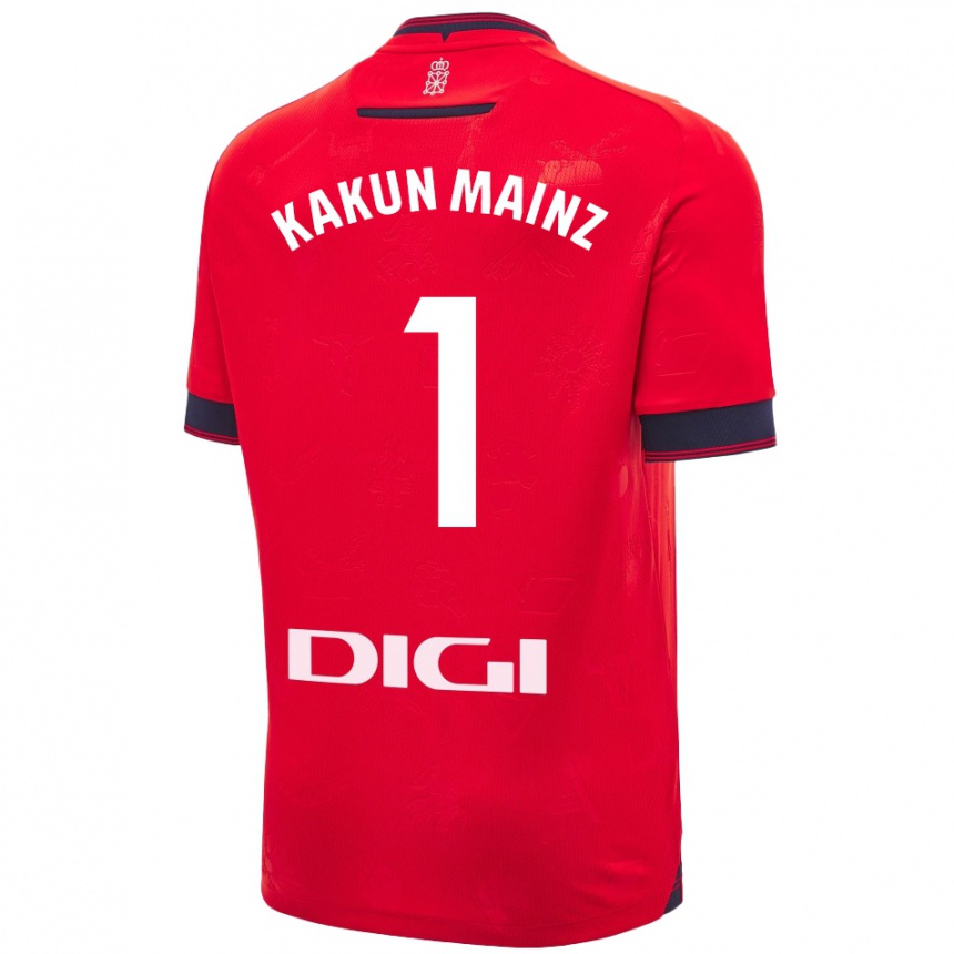 Damen Fußball Kakun Mainz #1 Rot Weiß Heimtrikot Trikot 2024/25 T-Shirt Luxemburg