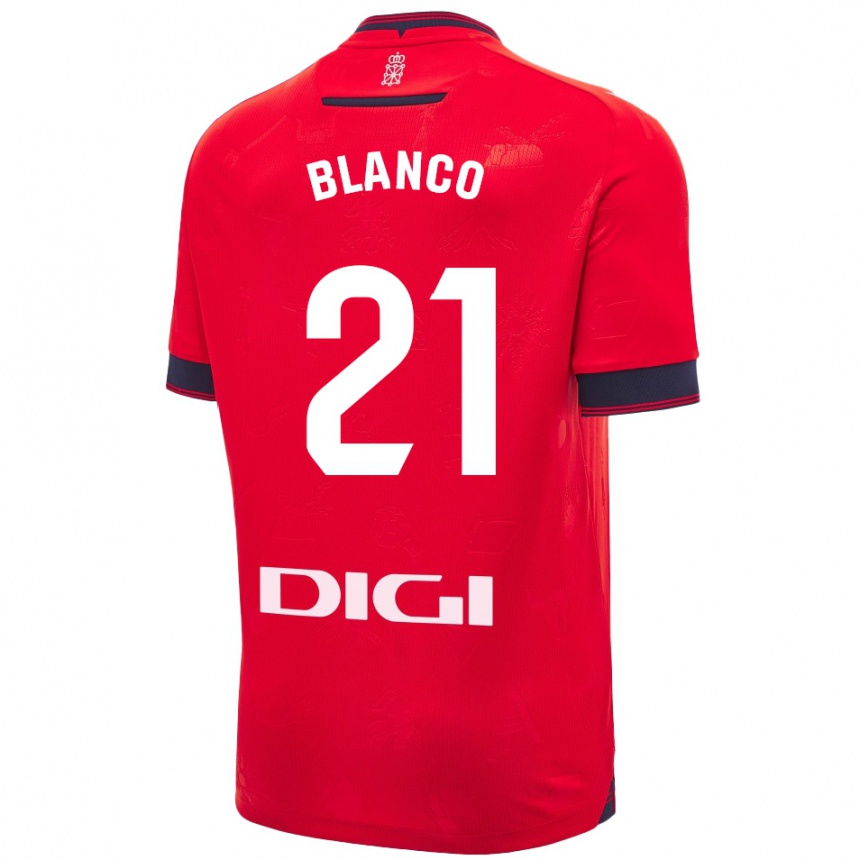 Damen Fußball Alexia Blanco Llacuno #21 Rot Weiß Heimtrikot Trikot 2024/25 T-Shirt Luxemburg