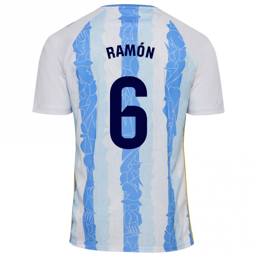 Damen Fußball Ramón Enríquez #6 Weiß Blau Heimtrikot Trikot 2024/25 T-Shirt Luxemburg